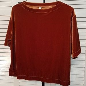 NWT Uniqlo velour top